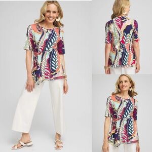 NWT Chico’s Touch of Cool™ Abstract
Draped Tunic Size‎ 1-Medium. Colorful light